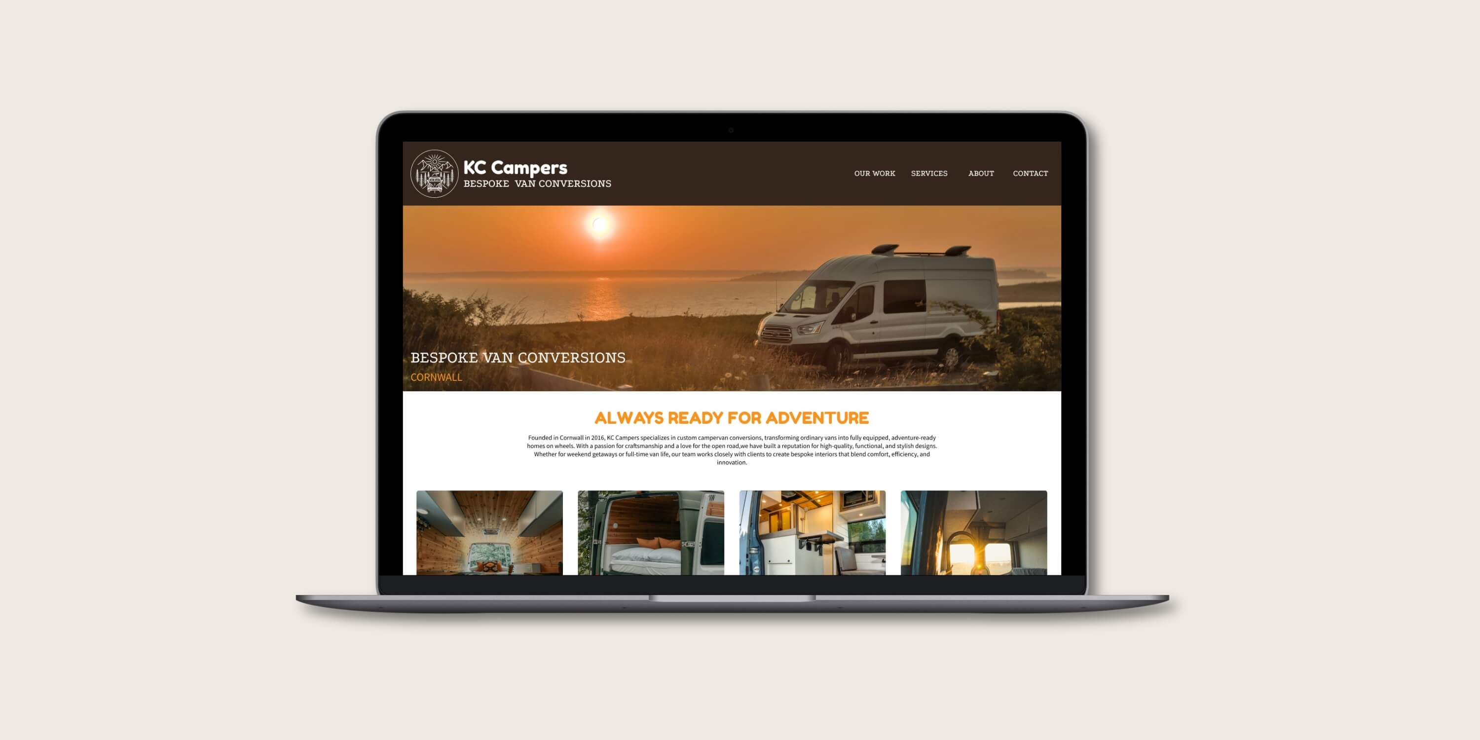 Website design & branding for Cornish campervan conversion business